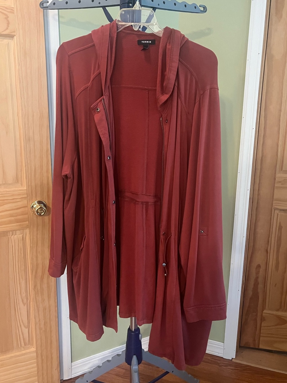 Torrid Hooded Drawstring Utility Jacket (size 4)